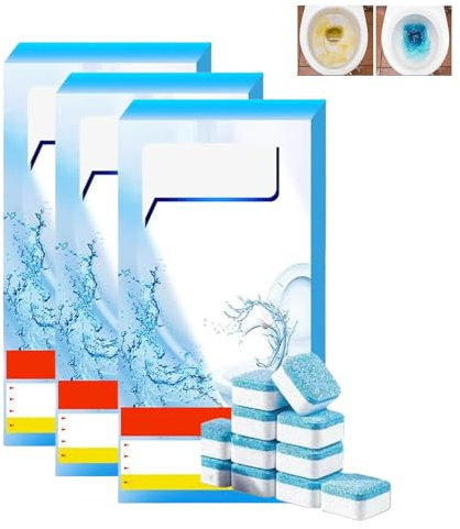 16 pastiglie per la pulizia del WC, detergente per WC 2025, forte rimozione del calcare, ecologico, a rapida dissoluzione per acqua dura (3)