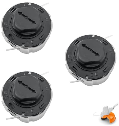 3er-Pack C3-2 Ersatzspulen für Stihl FSA 57, FSE 52 mit AutoCut C3-2 Rasentrimmerkopf – ersetzt 4009 710 4305 / 4305T / 4306