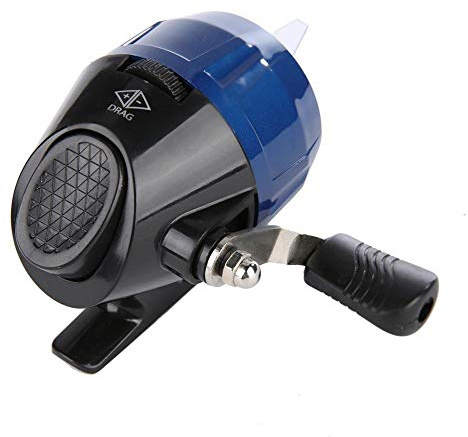 Keenso Ruota da Pesca Spincast Portatile Mulinello da Pesca Fionda Tiro all'aperto Arpione Bobina di dardo(Blu)