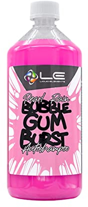 Liquid Elements – Pearl Rain Autoshampoo Bubble Gum Burst 1 Liter – Autoreiniger entfernt hartnäckige Verschmutzungen – ohne Wachse & Versiegelungen anzugreifen - Bubble Gum Burst (Kaugummi) Duft
