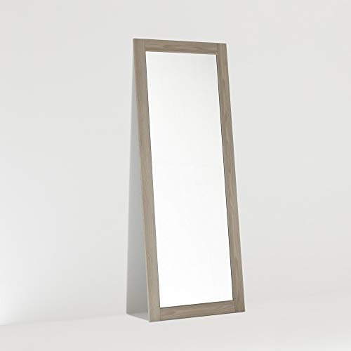 ARHome Bodenspiegel, 160 x 60 cm, Esche Creme, Wandspiegel, Made in Italy