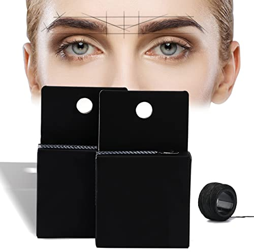 Senbaler 2 Stücke Augenbrauen Schnur Vorgefaerbter Faden Microblading | Brow Mapping String für das Semipermanente Tätowieren von Augenbrauen