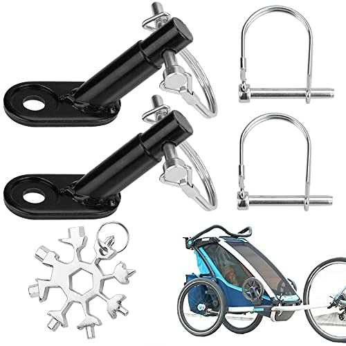 DIKEBAO 2 Pezzi Attacco per Rimorchio Bicicletta Gancio per Rimorchi di Bambini Accoppiatore Gancio Traino con 18 in 1 Multi Attrezzo