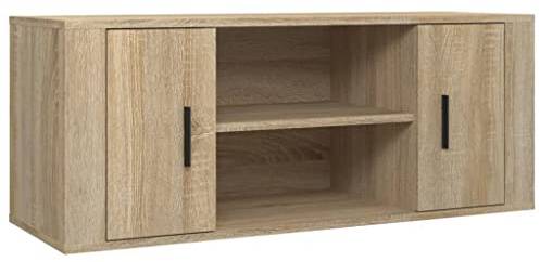 vidaXL TV Schrank Lowboard TV Möbel Tisch Board Sideboard Fernsehschrank Fernsehtisch HiFi-Schrank Wohnzimmer Sonoma-Eiche 100x35x40cm Holzwerkstoff