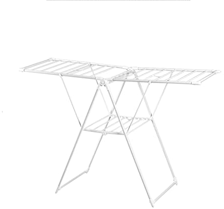 luckxuan Wäscheständer/Wäschetrockner 2-stufige Kleidertrocknungsregal, faltbar faltbar geformte Kleidungsstange, modischer Lackierungsprozess Clothes Drying Rack