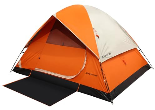 Camping Tent 4 Person Tents for Camping Waterproof Windproof Tents for Camping Hiking Backpacking Traveling 2/3/4 Family People Tents for Camping Portable Tent with Carry Bag