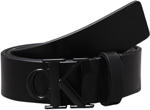 Calvin Klein Herren Gürtel Round Mono Plaque Leather Belt aus Leder