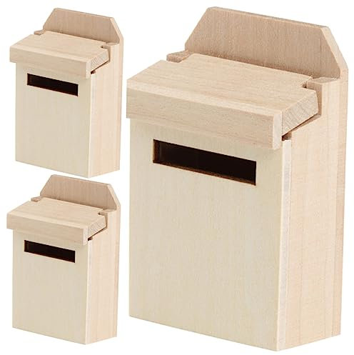 TOYANDONA 3stücke Miniatur-briefkasten Dekorative Minihausaccessoires Für Puppenhaus Landschaftsbau Und Spielzeug Hochwertige Leichte Und Kompakte Gestaltung Für Kreative Szenen