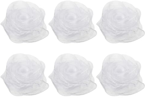 PATIKIL Jongliertücher, Chiffontücher für Tanzen 6 Stück Bunte Tücher 60x60cm Quadratische Seidentücher für Spiel Magie Musik Tanzen Party Aktivitäten Zubehör Dekoration, Weiß