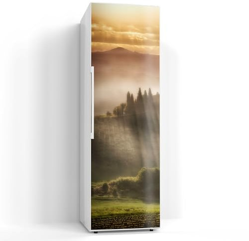 DEQORI Magnetfolie für Kühlschrank 60x190 cm | Motiv Morgenlicht Zauber | dekorative Magnetmatte Gefrierschrank Schutz | Magnet Deko-Folie selbstklebend, magnetisch & wasserabweisend