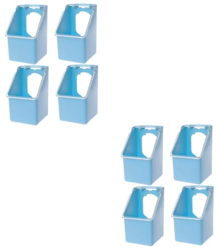 Yardwe 2 Sätze Taubenfutterautomat Tauben Futtertrog Tränkenwärmer Tauben Vogelfutterbox Komiker Wachtel Spülwanne Spülkasten Taubenfutterspender Vogelnäpfe Für Käfig Pp Blue 4 Stück * 2