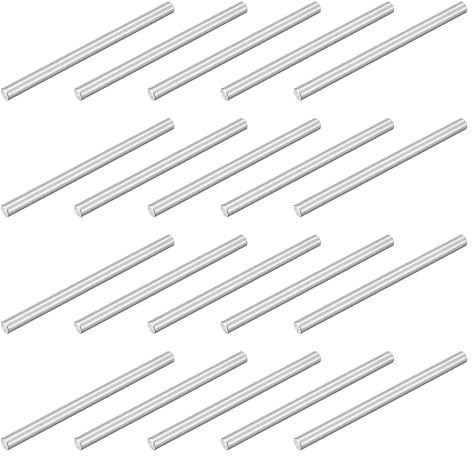 QUARKZMAN 20 Stück M4 x 60mm 304 Edelstahl Zylinderstift, Zylindrische Regalstützstiftstift Parallelstiftbefestiger für mechanische Fertigung, Industrie, Möbelinstallation, Silber