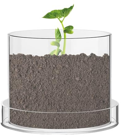 ETUCYNG Macetas Transparentes para Plantas,Tiestos De Vivero Claros | con Drenaje Reutilizables Acrílicos para Plántulas Jardín Interior Plantación Flores