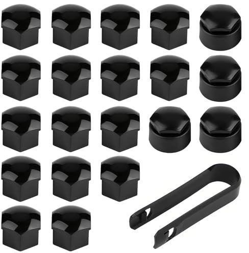 17mm Wheel Nut Covers with Removal Tool - 20Pcs Hexagonal Wheel Nut Caps, 16 Standard Ones 4 Locking Ones, Universal Fit Automotive Exterior Accessories -1
