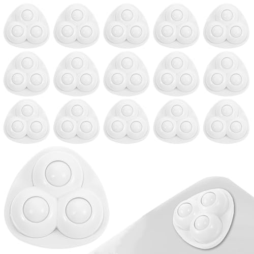 ZYEKIU 16 Pcs Rueda Adhesiva para Muebles Rotación de 360 Ruedas Muebles | Ruedas Giratorias Pequeñas Adhesivas Mini Ruedas Giratorias para Muebles Pequeñas Mesita Caja (Cuentas Nailon Blanco)