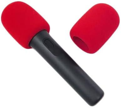 Mikrofonabdeckungen Schaumstoff,Winddichte Abdeckungen für JBL PartyBox Encore/PartyBox Encore2, Mikrofonschwamm Schaumstoffhülle Schutzschild (rot)
