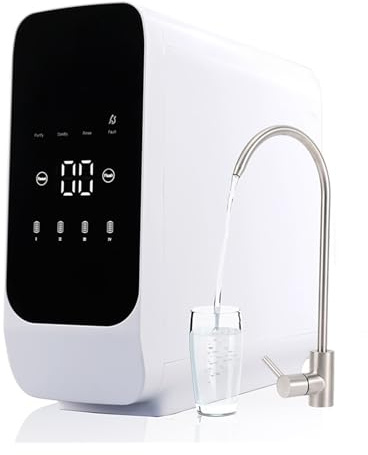 AYJYZHIAG Reverse Osmosis Water Filtration System -600GPD High Flow Rate, No Water Tank, Reduced TDS, Compact, 1:2 Drainage Ratio(UK_110V-240V)