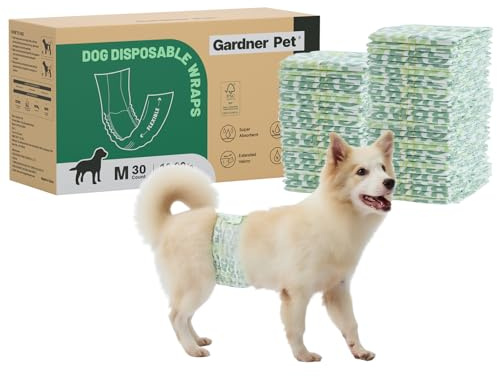 Gardner Pet Pañales Desechables para Perros Macho M-30 Unidades
