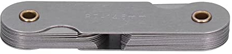 Medidor de rosca, herramienta de medición de paso de tornillo de hierro inoxidable imperial métrico, R7-14,5 MM para uso industrial