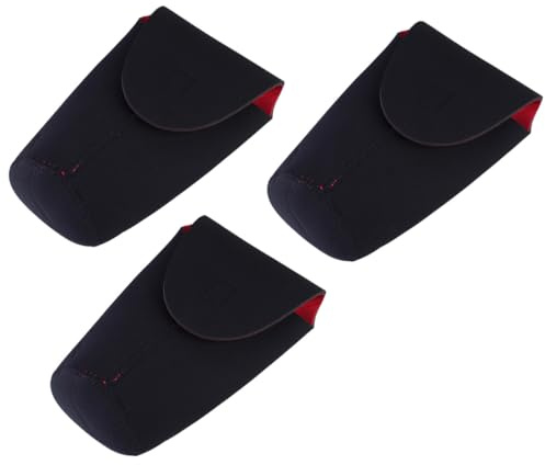 OUNONA 3 Stück Kamerataschen aus Neopren für DSLR Kameraobjektivschutz Leicht und Wetterfest Robustes Schwarzes Design für Outdoor Fotografie