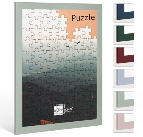 Bildershop-24 Puzzlerahmen Paris Pastellgrün 34,1x48,1cm (ca. 500 Teile)