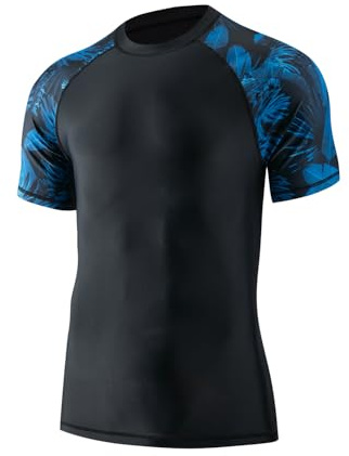VAYAGER Herren Schwimmshirts UPF 50+ Rashguard Langarm Schnelltrocknendes T-Shirt Locker sitzendes Wasser Angeln UV-Schutzshirts