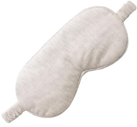 Schlafmaske beigefarbene Schlafmaske aus Bio-Baumwolle leicht und bequem elastische Augenmaske für den Schlaf in der Nacht geeignet für Reisen