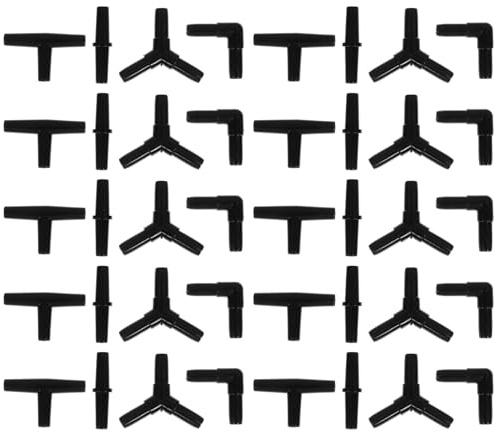 WATIIFUFU 60pcs Aquarium Airline Tubing Connectors Straight T Y Shaped Air Pump Adapter Plastic Inline Tubing Fittings for Fish Tank Oxygen Pump Setup