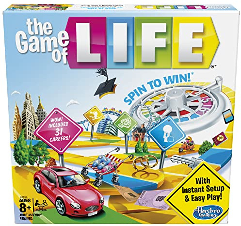 Hasbro Gaming The Game of Life Board Game, Family Games for Kids Ages 8+, Includes 31 Careers, Family Board Games for 2-4 Players, (Amazon Exclusive)