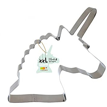 Scrapcooking 1982 - XXL Einhorn Ausstechform aus Edelstahl - 30 x 16,5 x 5 cm - Keksausstecher Backform Plätzchen Groß - Geburtstagtorte, Torten, Kuchenform