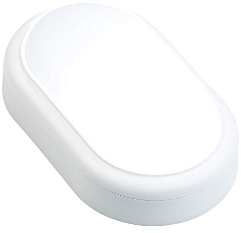 Luminea Feuchtraumlampe: Stoßfeste LED-Feuchtraumleuchte, 1.500 lm, 15 Watt, 4000 K, IP54, IK08 (LED-Ovalleuchten, Ovalleuchten stoßfest, Leuchtmittel)