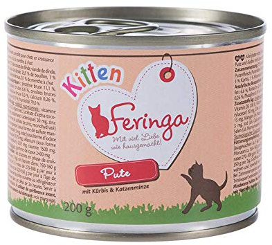 Feringa Menu Kätzchen Truthahn mit Kürbis und Katzenminze, 24 x 200 g