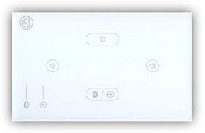 Systemline E50 In Wall Bluetooth Receiver Hi-Fi Speaker System Amplifier (White Panel)
