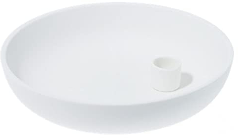 Storefactory - Lindatorp - Kerzenständer, Kerzenschale - Keramik - Weiß - Maße (ØxH): 26 x 7 cm