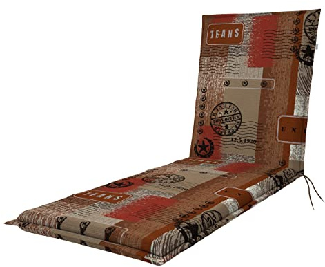 Doppler / Rollliege Living/Gartenliege Auflage/Rollliege/ca. 195 x 60 x 6 cm/Rostbraun