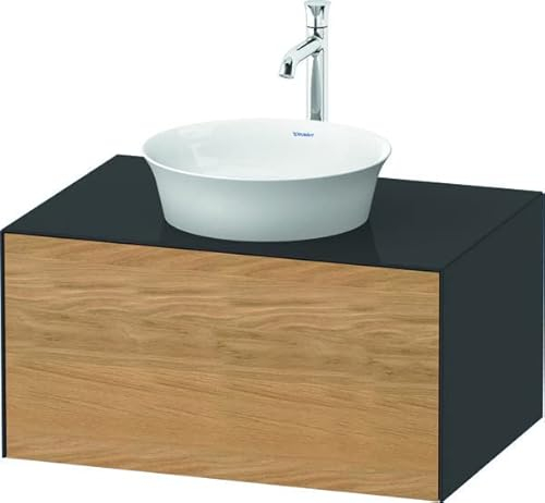 Duravit White Tulip, Waschtischunterbau wandhängend, Breite 800 x Tiefe 550mm, mit 1x Auszug, mit Tip-on Technik, WT49750H5H1, Farbe: Natur