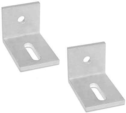 Ganter Normelemente | Stabile Montagewinkel | Schwerlast Winkelverbinder | GN 970-ALM-30-45-30-C | Ungleichschenklig | Aluminium | 30x45mm | 2 Stück