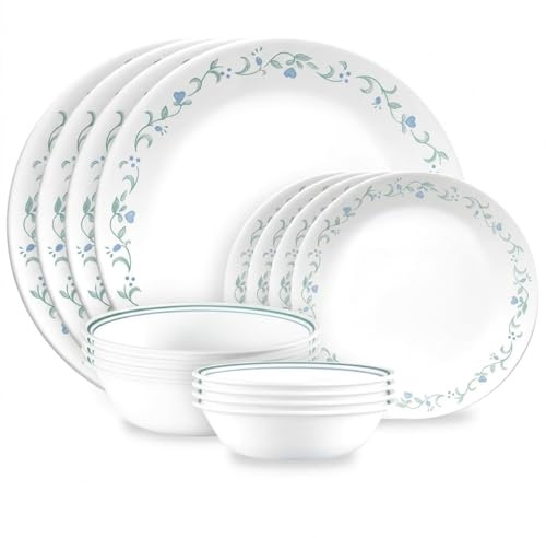 Corelle Country Cottage Geschirr-Set, 16-teilig, Set für 4 Personen