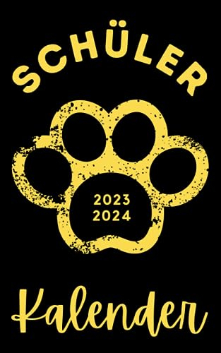 Schülerkalender 2023/24 Katze: Für schüler mädchen jungen - 1 tag 1 seite - von August 23 bis Juli 24 - Hausaufgabenheft grundschule gymnasium oberstufe universität