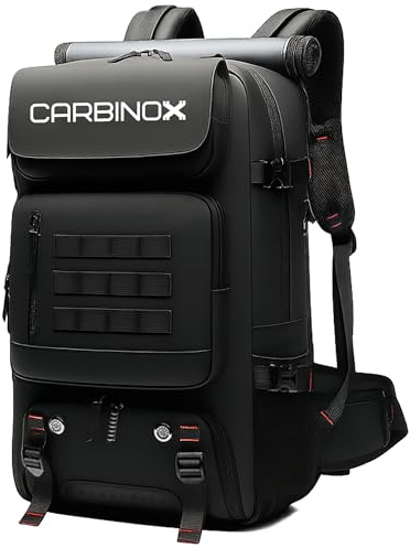 CARBINOX Tactical Backpack for Men, 77L Military Molle Assault Pack, USB Port