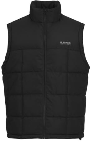 JACK&JONES PLUS herr Jjben Square kroppsvärmare Pls quiltad väst, svart, 5XL