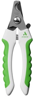 Andis 68575 Animal Nail Cutter for Small Breeds - Stainless Steel Blades with Sharp Efficiency - Designed for Repeated Use & Recommended by Pet Trainers – Medium Size & White/Green