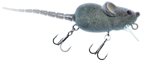 Illex Momouse Maus Wobbler 9,2cm 7g - Schwimmender Wakebait Oberflächenköder für Hecht, Barsch, Forelle & Döbel - Realistische Maus Imitation Kunstköder mit starken Vibrationen - Raubfischköder