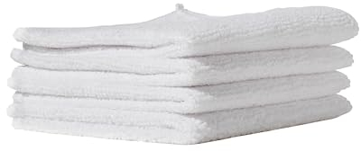 Furniture Clinic Pack de 4 Chiffons en Microfibre - Non Pelucheux - Chiffons de Nettoyage Blancs - Réutilisables et lavables