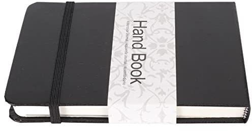 Journal Aquarelle avec Poche D'insertion, 24 Feuilles, Carnet de Croquis Qui Ne Se Décolore Pas, Couverture en Cuir PU Rigide, Taille Compacte, Facile à Ouvrir, pour les Voyages