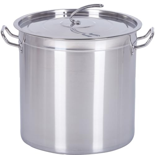 HOOZ Gastronomie Kochtopf Suppentopf - 15 bis 270 Liter Edelstahl Kochtöpfe - ideal geeignet für alle Herdarten & große Küchen - Gastro Topfset (170L)