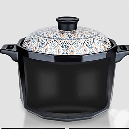 CNBYDK Olla de Cocina de cerámica Cazuela de cerámica Cacerola grande de Gas Resistente a Altas temperaturas Olla casera Creativa Cazuela de Sopa Olla Estofado Vintage