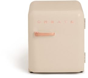 CREATE / RETRO FRIDGE 50 ROSE GOLD/Frigorífico arena maneta oro rosa / 85W. minibar. un estante. diseño retro. 50 cm. dos repisas. capacidad de 48L. bajo consumo. 50x44x49.8 cm