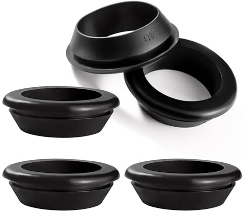 YIXISI 5 Stücke Durchmesser 35 * 40 mm Gummitüllen, Geschlossene Gummitüllen, Kabeldurchführung Gummistopfen, Gummitülle Elektrischer Leiter Dichtungsring, für Kabelschutz, Kabelkanal