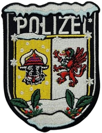 Polizei Xmas Mecklenburg-Vorpommern Patch mit Klett Weihnachtsdesign, Christmas, Winter Edition, Tactical, Uniform, Jacke, Rucksäcken, Zubehör